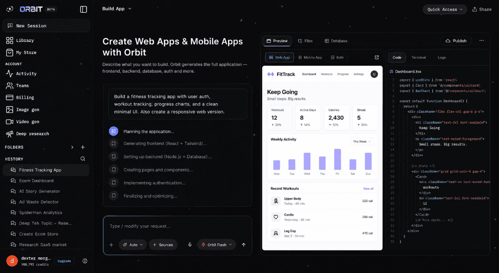 One workspace for web and mobile apps